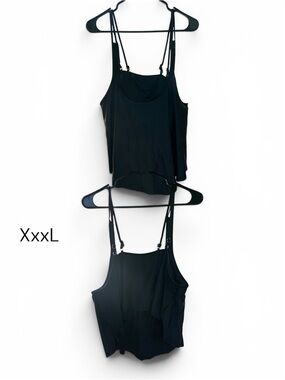 Source Unknown Black Women Swim Tankini Top